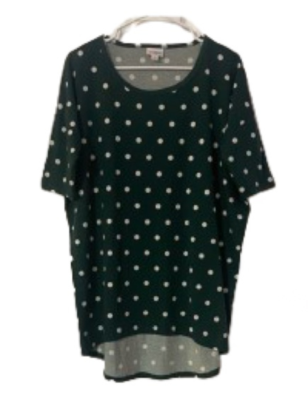 LuLaRoe Classic Tee Green with with Polka Dots Size Medium